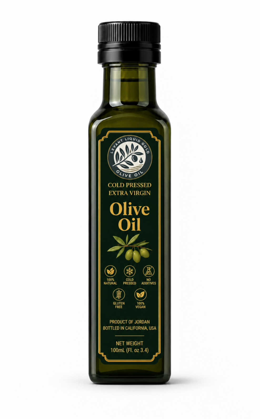 Levantine Jordanian Extra Virgin Olive Oil – 250mL | Ajloun Mehras Olives