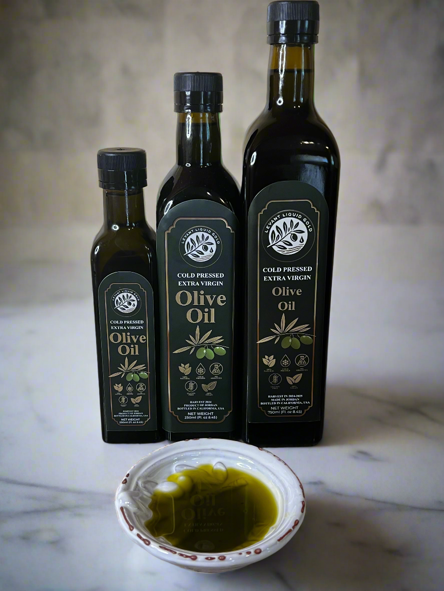 Premium Levantine Extra Virgin Olive Oil – Cold Pressed, Organic, 500mL – Jordanian Maysar Olives