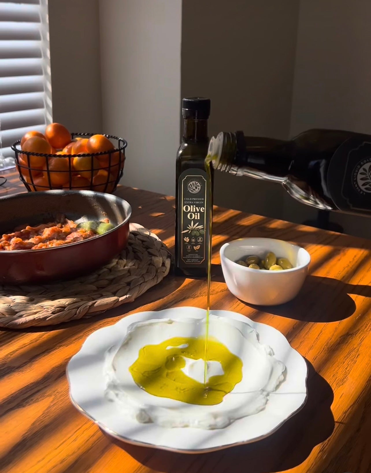 Premium Levantine Extra Virgin Olive Oil – Cold Pressed, Organic, 500mL – Jordanian Maysar Olives